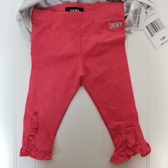 DKNY Short Sleeve Long Pant Outfit 12M - Picture 7 of 10